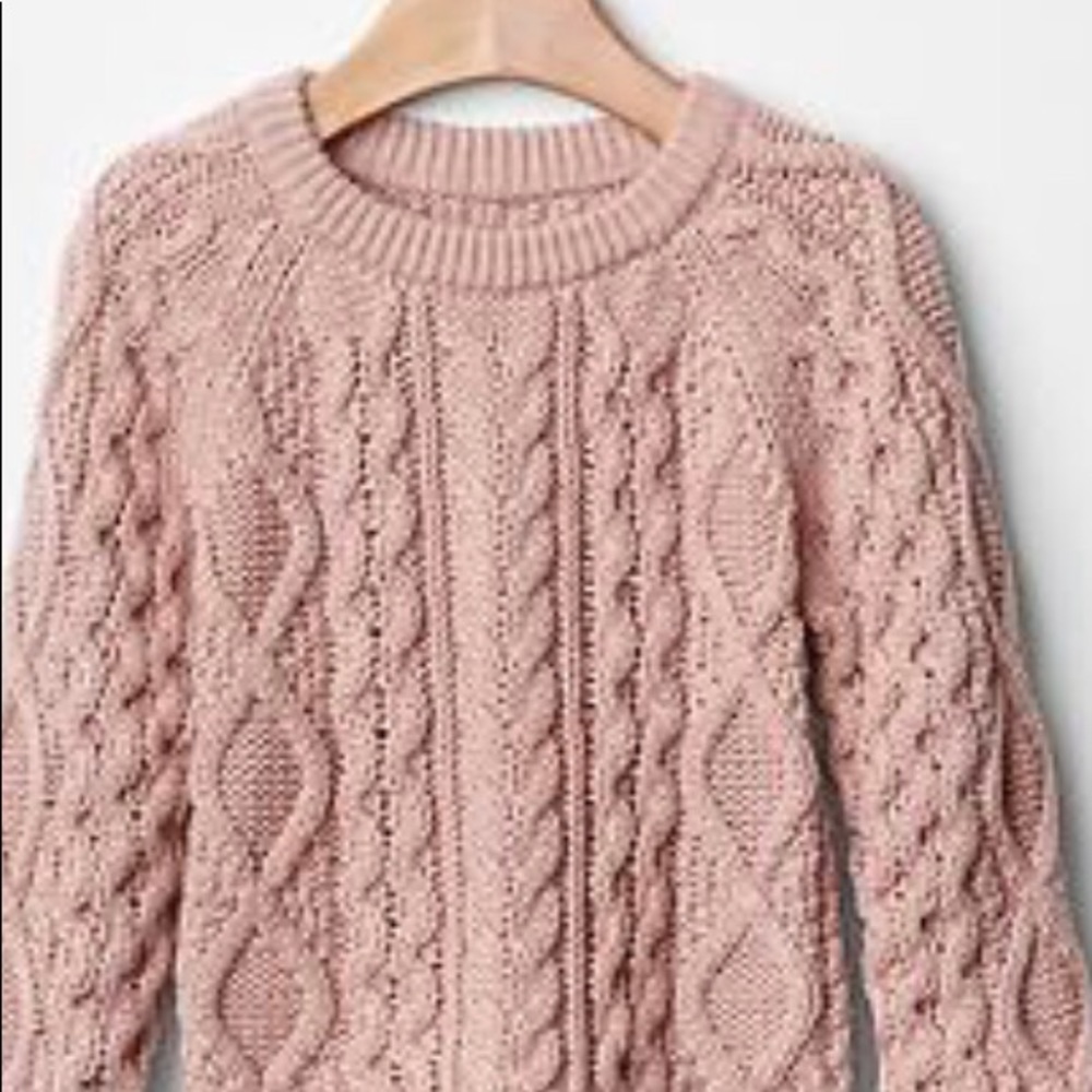 Light pink girls knit sweater